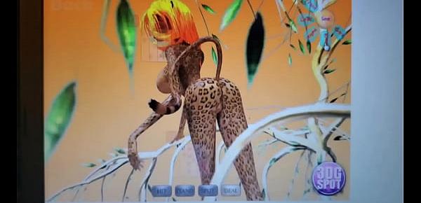  Sexy Jungle girl gets horny